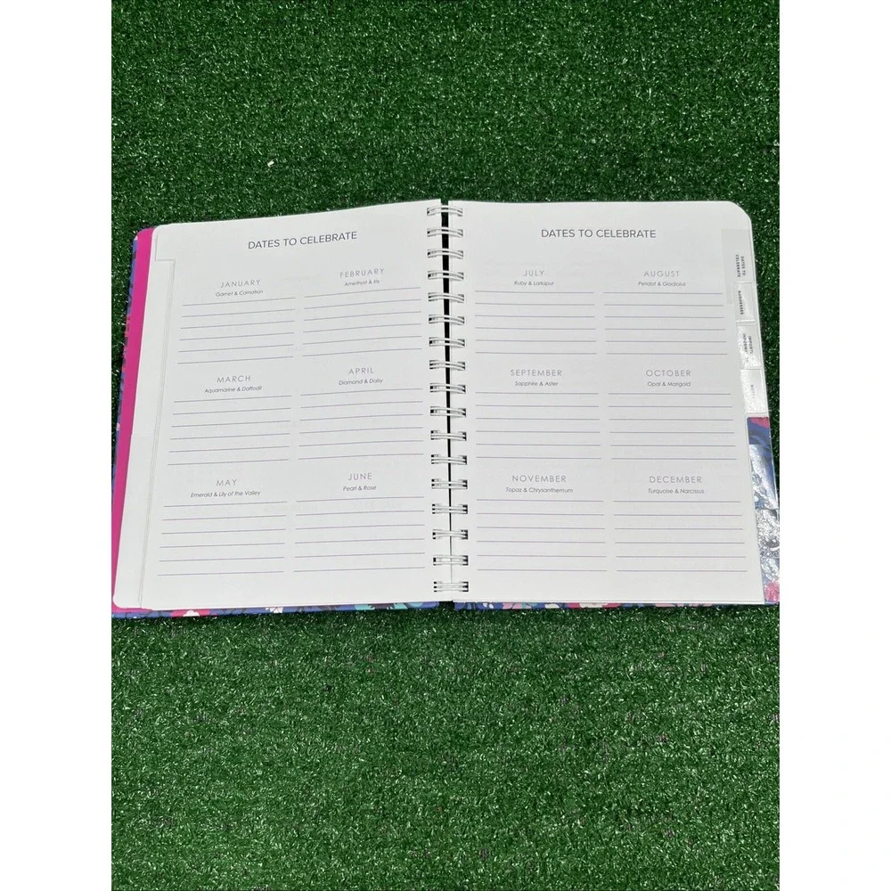 Vera Bradley 12 Month Planner Undated Bloom Berry One‎ Pg Used
